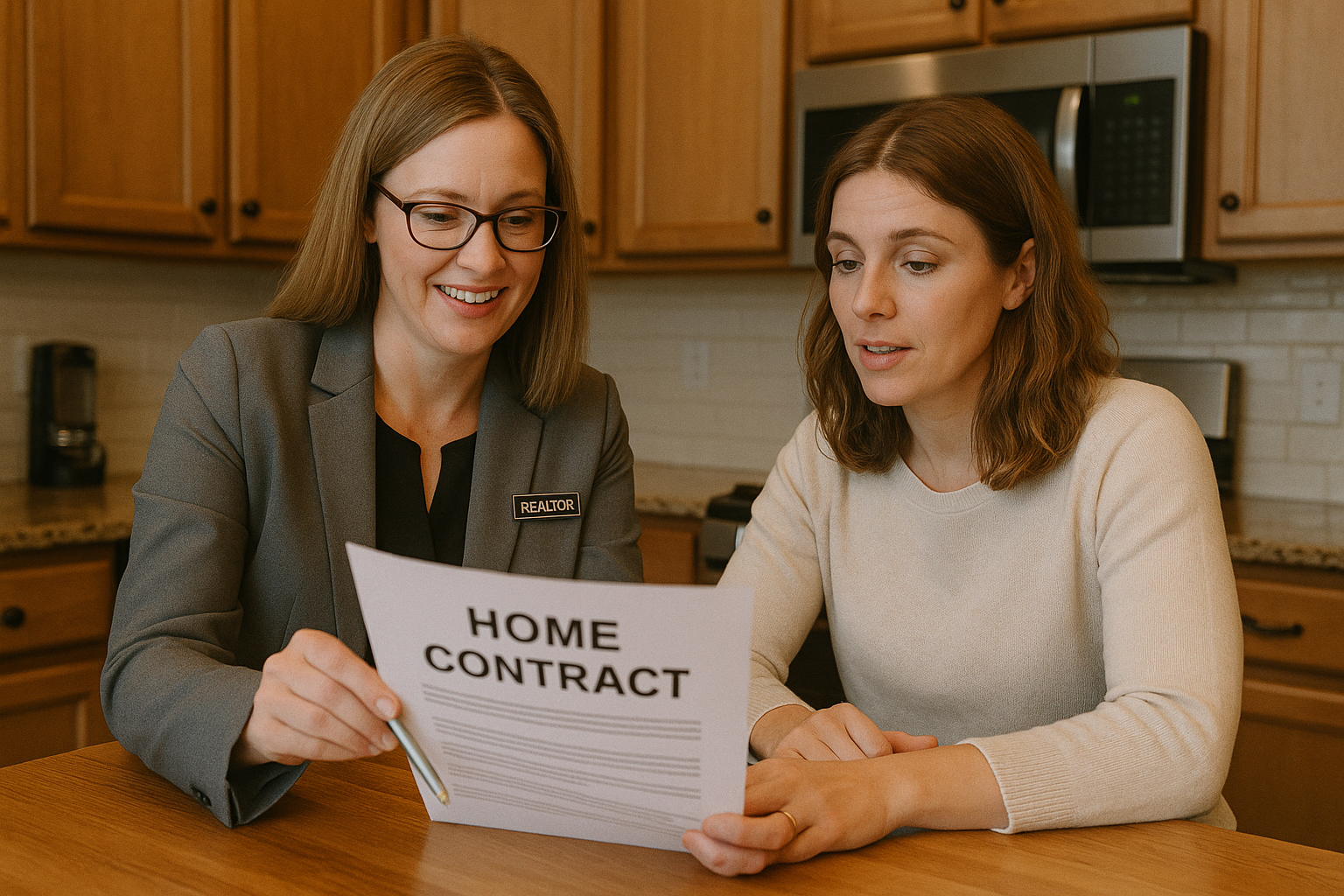 A Xenia, Ohio Realtor consulting with clients, demonstrating the strategic value and guidance a professional brings to the home buying and selling process.