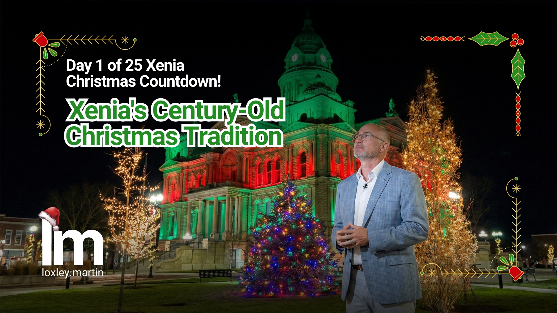 Greene County Courthouse Tree at night