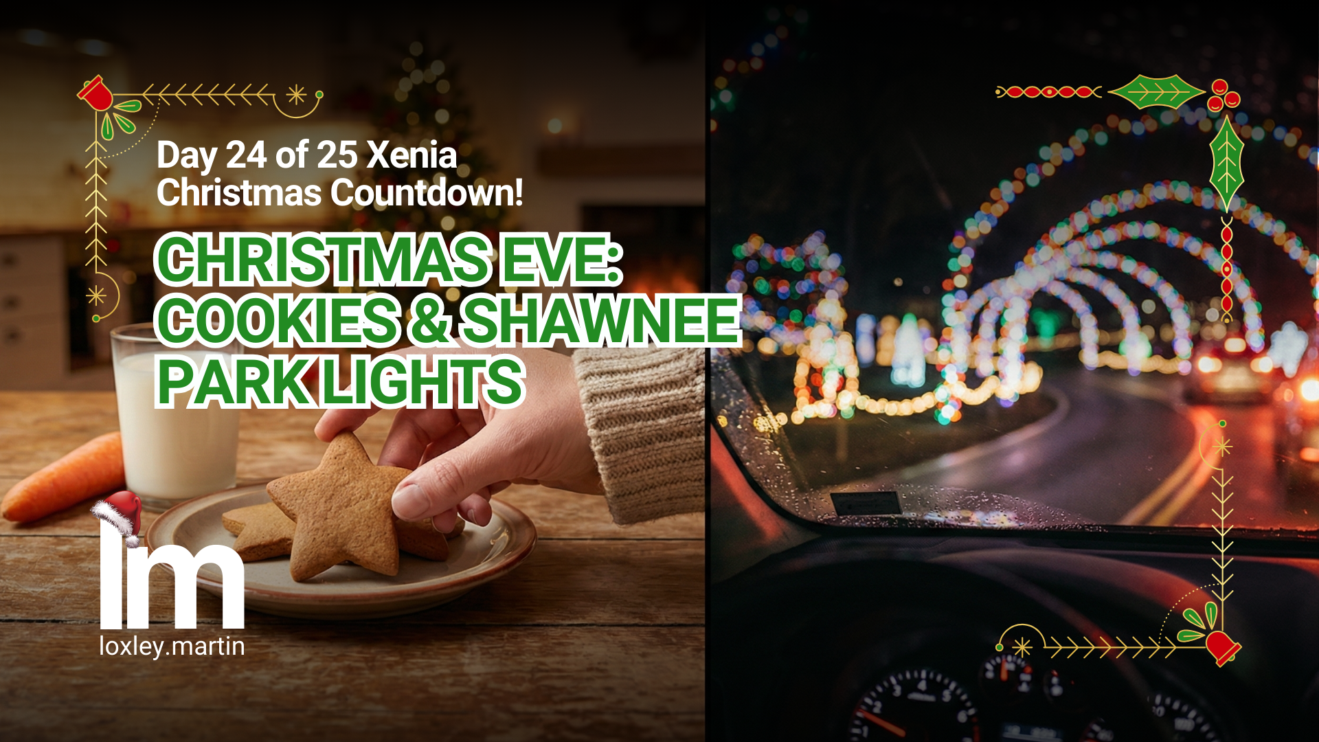 CHRISTMAS EVE: COOKIES & SHAWNEE PARK LIGHTS header image.