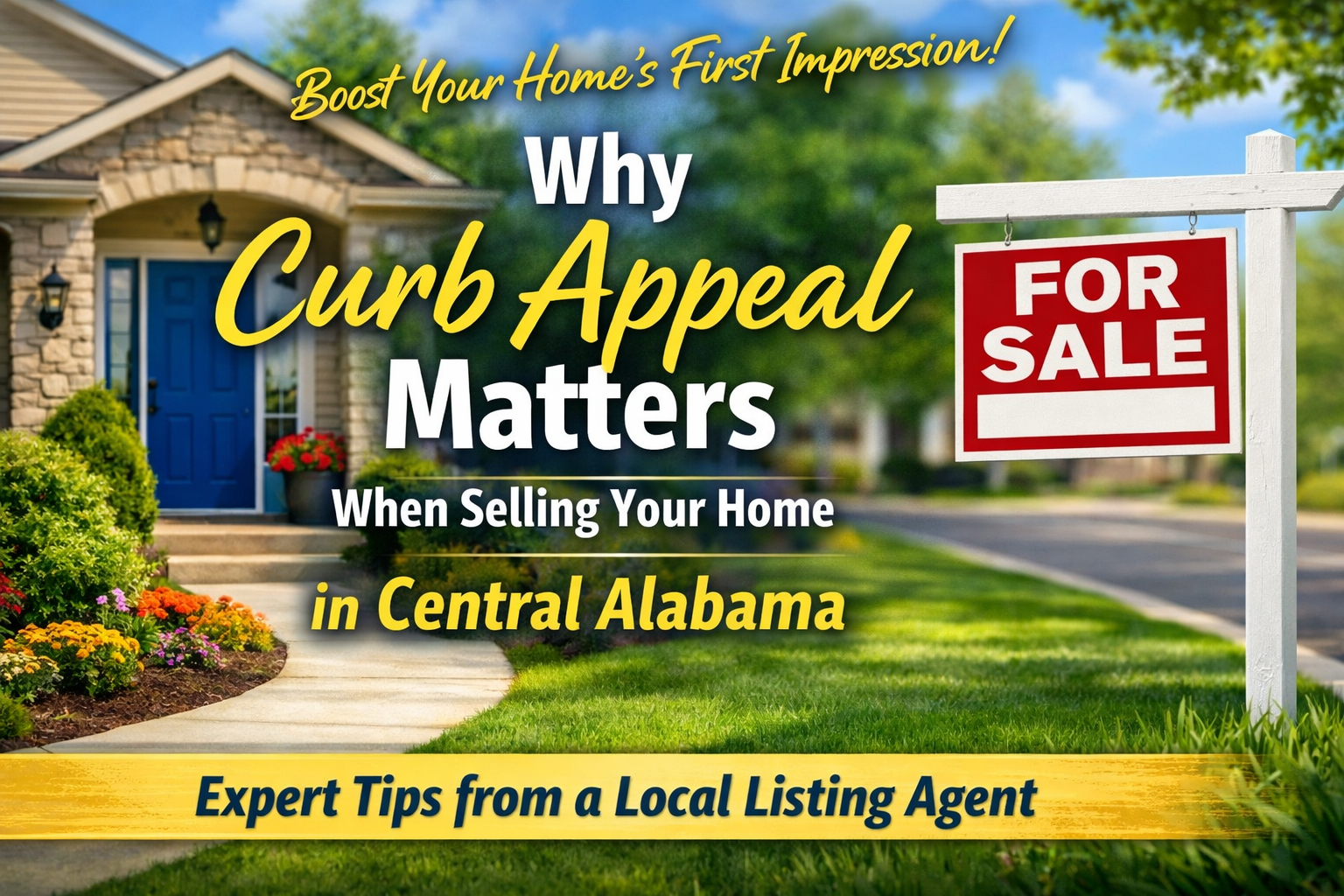 Why Curb Appeal Matters When Selling Your Home in Central Alabama header image.