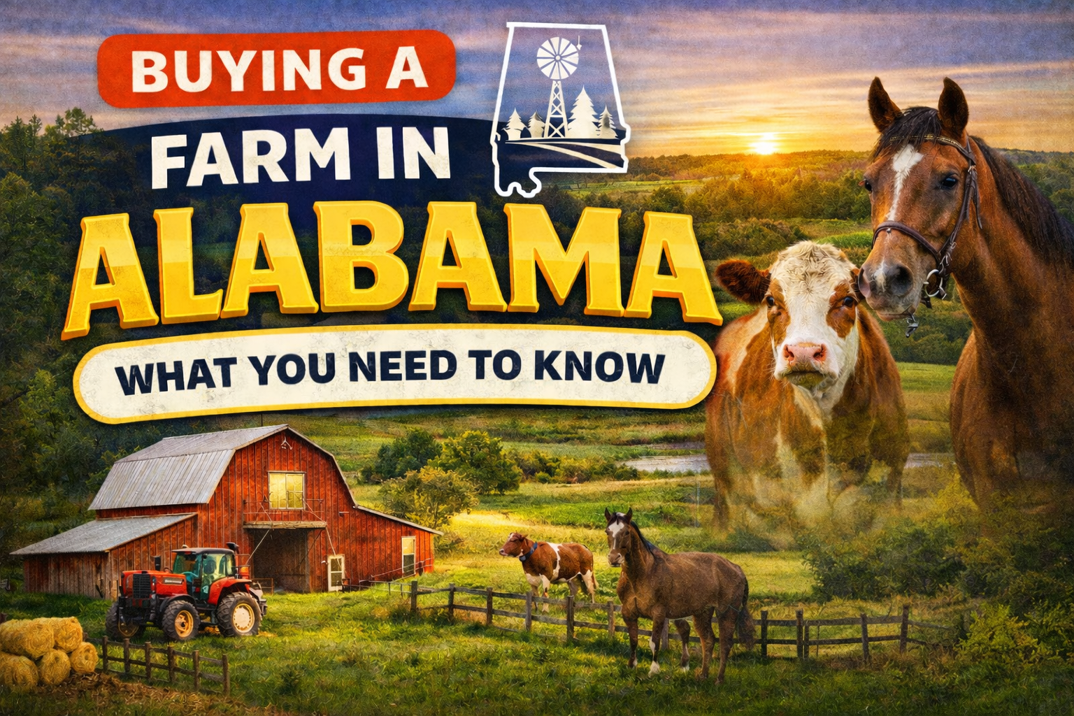 Buying a Farm in Alabama: What You Need to Know Before You Purchase Land header image.