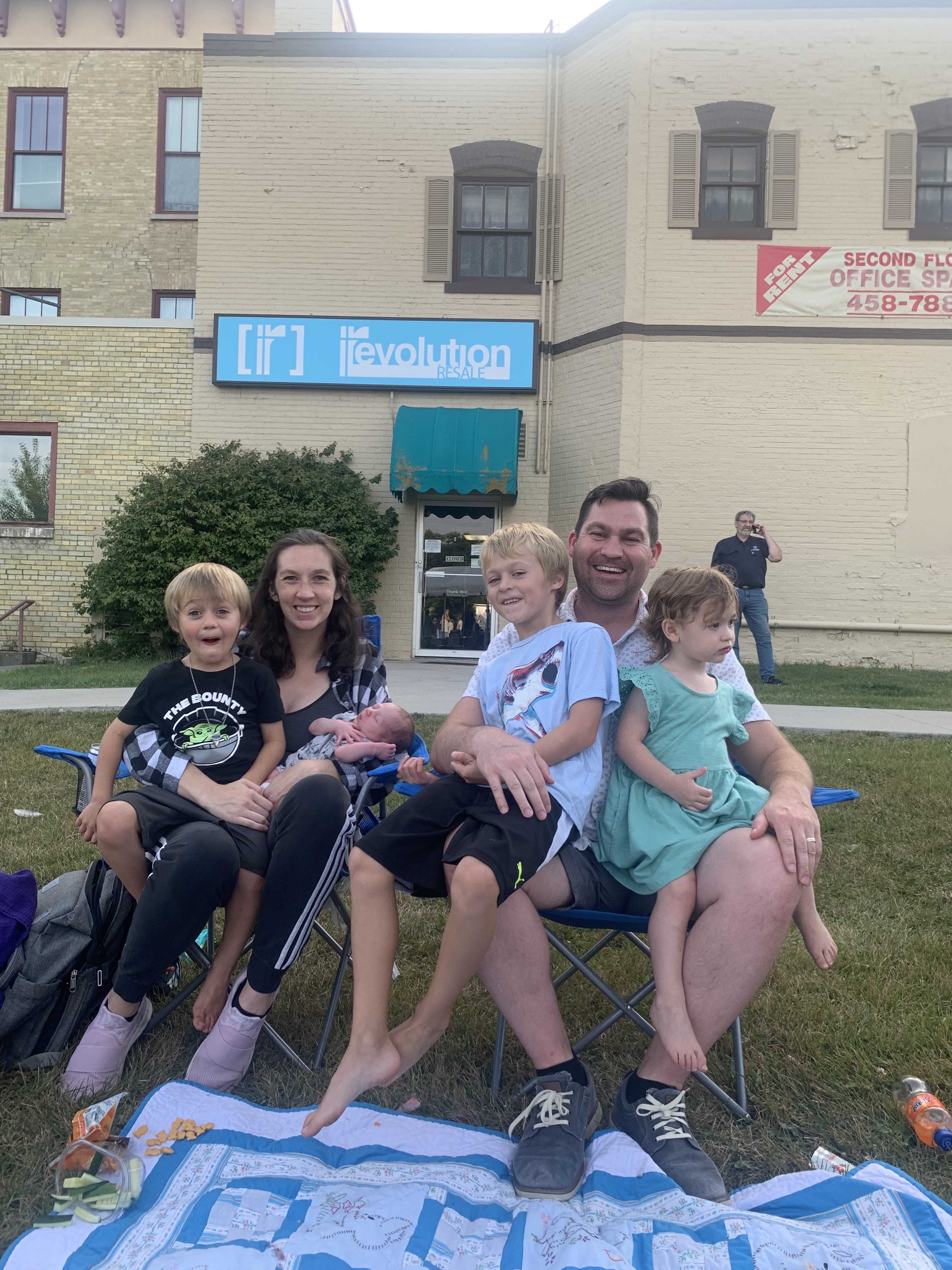 Markus Savaglio with his family at Levitt AMP
