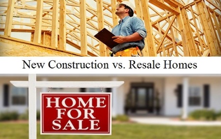 The Pros and Cons of Buying New Construction vs. Resale Homes header image.