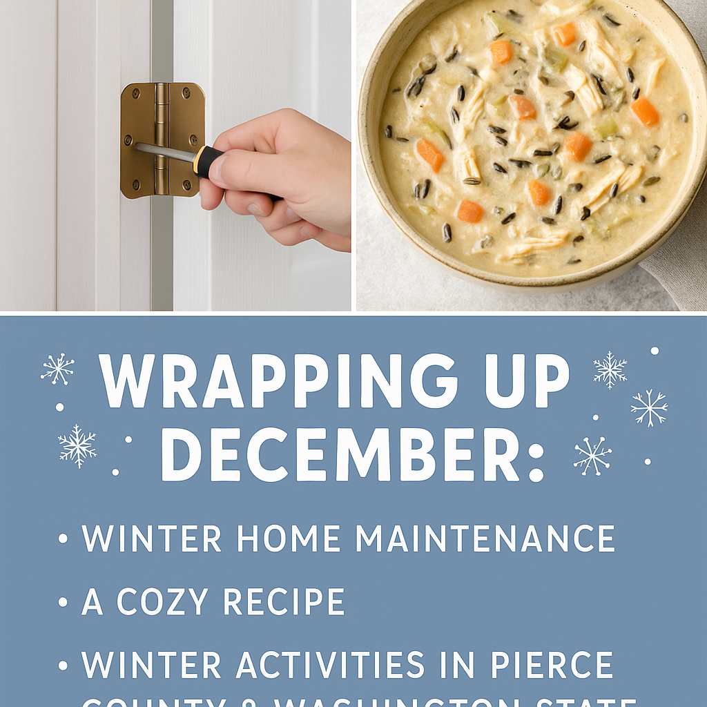 ❄️ Wrapping Up December: Winter Home Care, Cozy Recipes & Seasonal Fun Around Town header image.