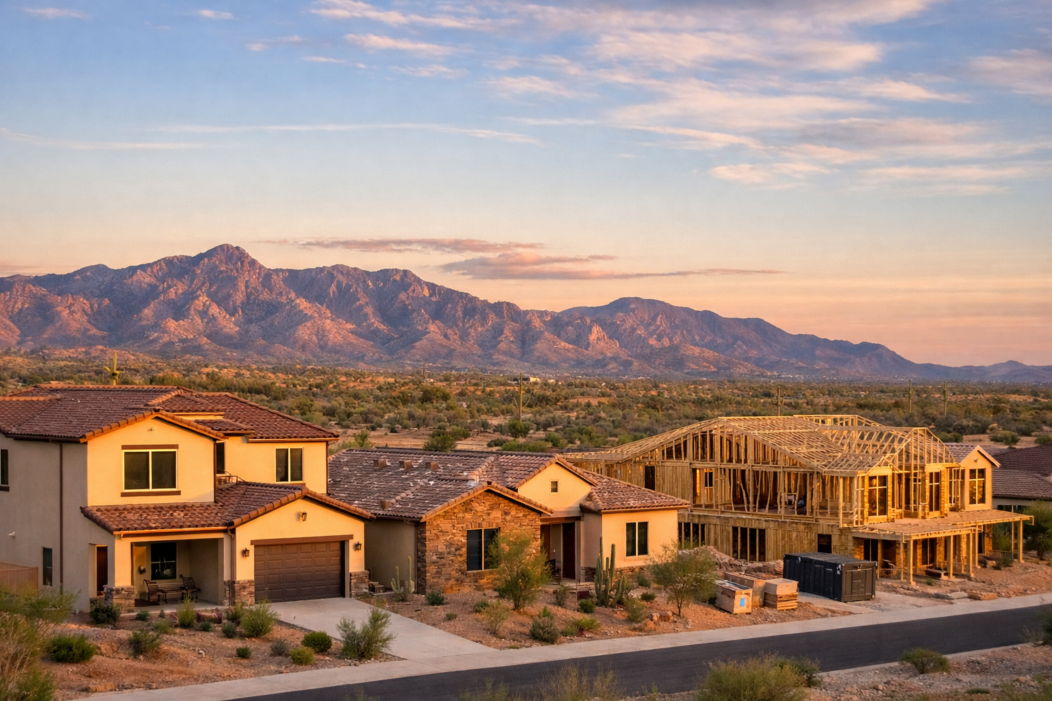 New construction homes and resale properties in Marana AZ highlighting pricing competition and market trends