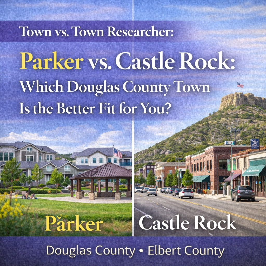 Parker vs. Castle Rock: Which Douglas County Town Is the Better Fit for You? header image.