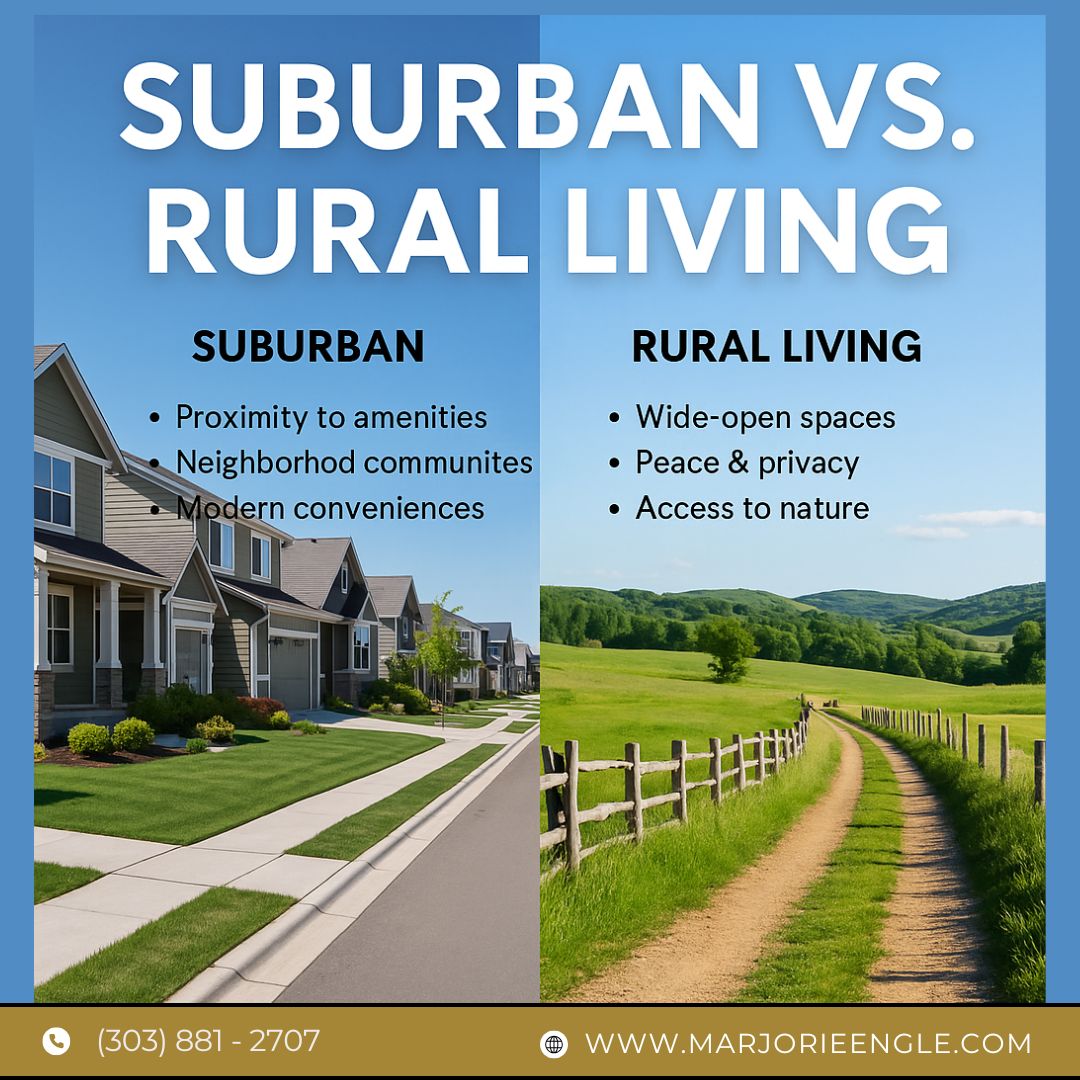 Suburban vs. Rural Living in Colorado: Which Lifestyle Fits Buyers and Sellers Best? header image.