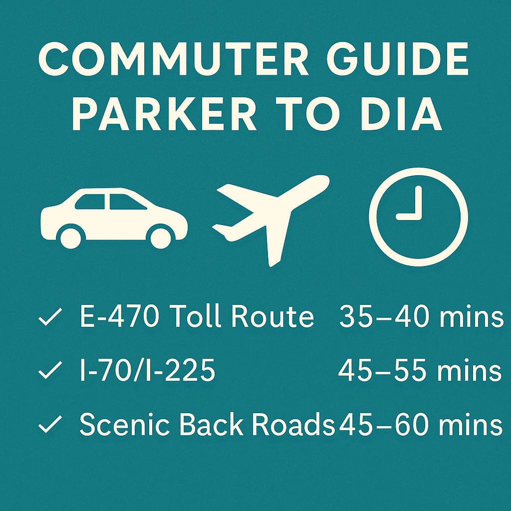 Commuter Guide from Parker, CO to Denver International Airport (DIA): What Buyers and Sellers Should Know header image.