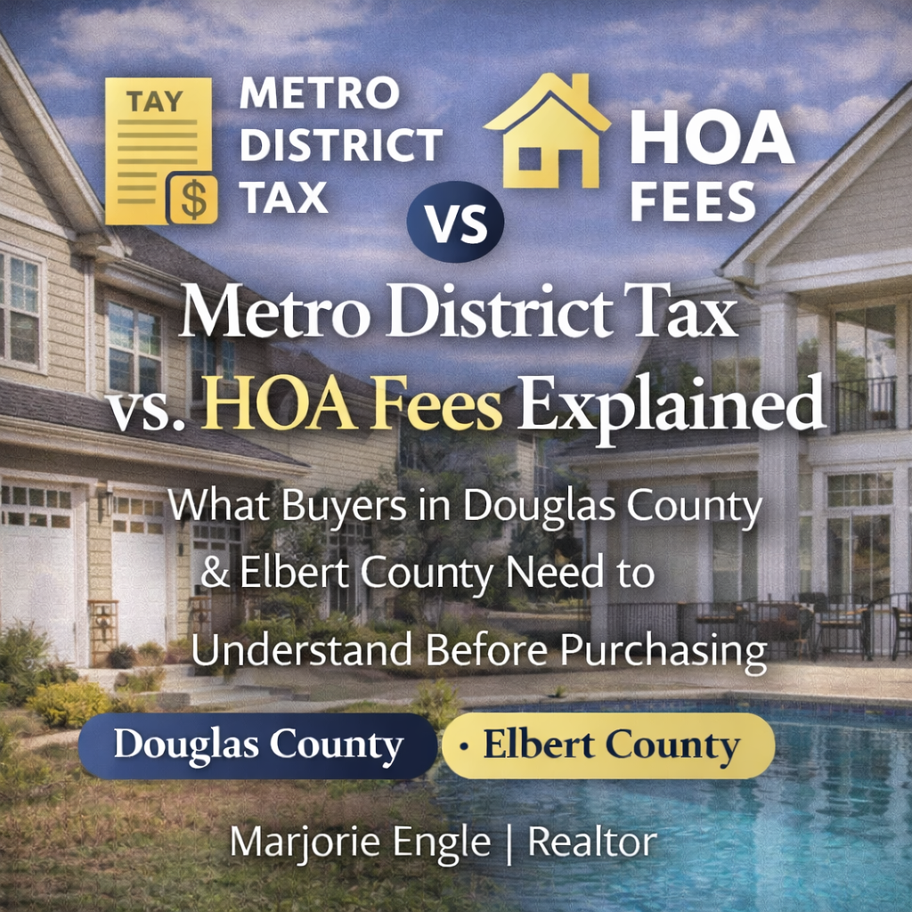 Metro District Tax vs. HOA Fees Explained header image.