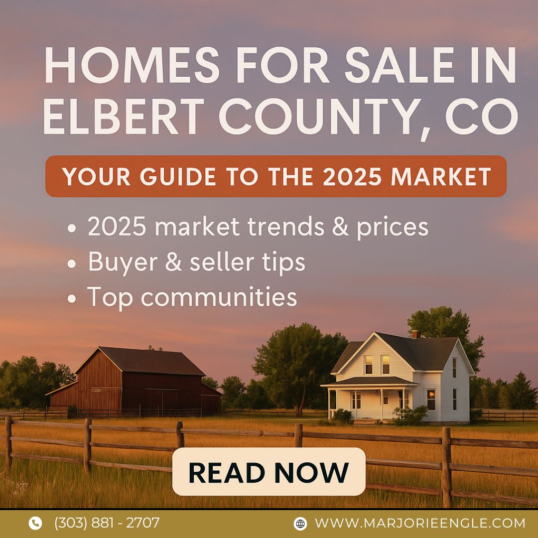 Your Complete Guide to Homes for Sale in Elbert County, CO: 2025 Market Insights header image.