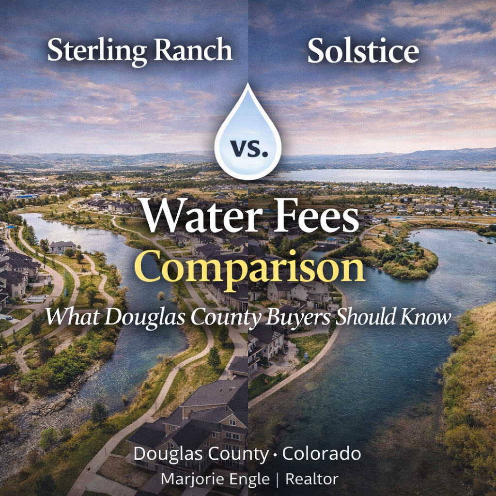 Sterling Ranch vs. Solstice Water Fees Comparison header image.