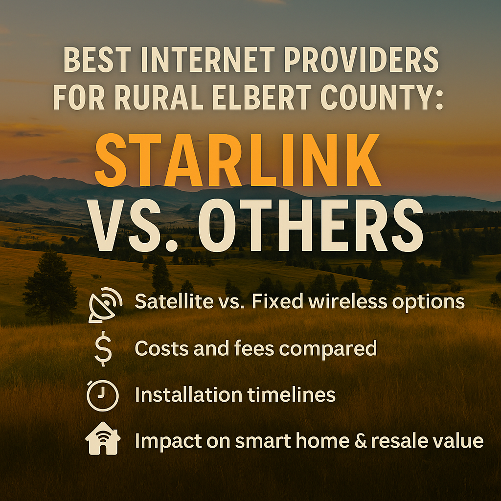 Best Internet Providers for Rural Elbert County: Starlink vs. Others header image.