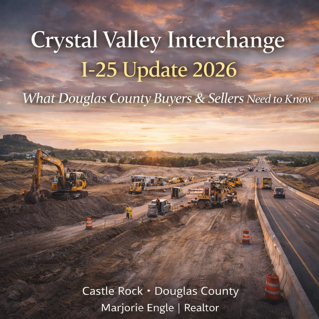 Crystal Valley Interchange I-25 Update 2026 header image.