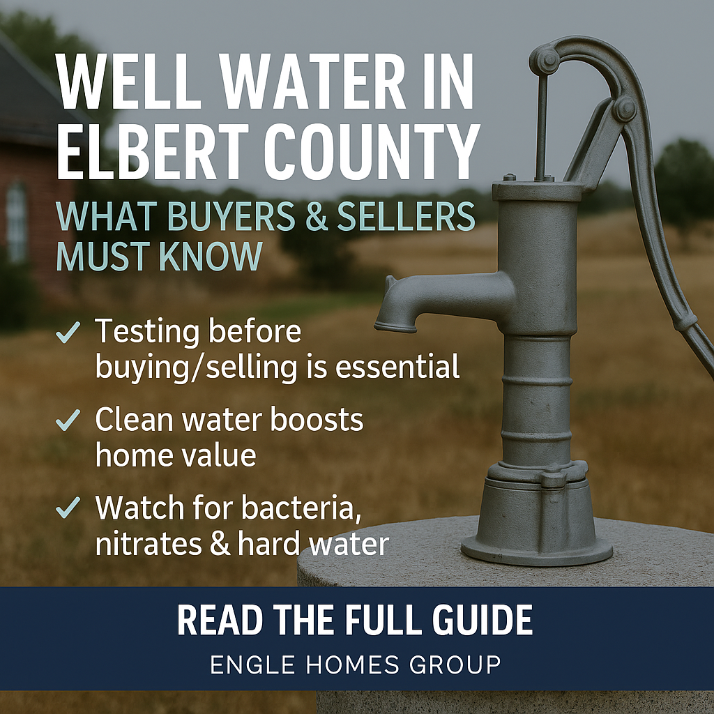 Understanding Well Water Quality in Elbert County: What Buyers & Sellers Need to Know header image.