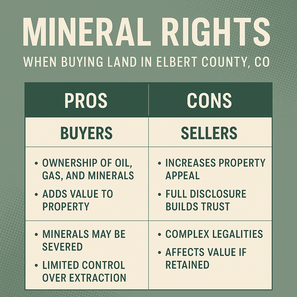 Mineral Rights When Buying Land in Elbert County: What Buyers and Sellers Need to Know header image.