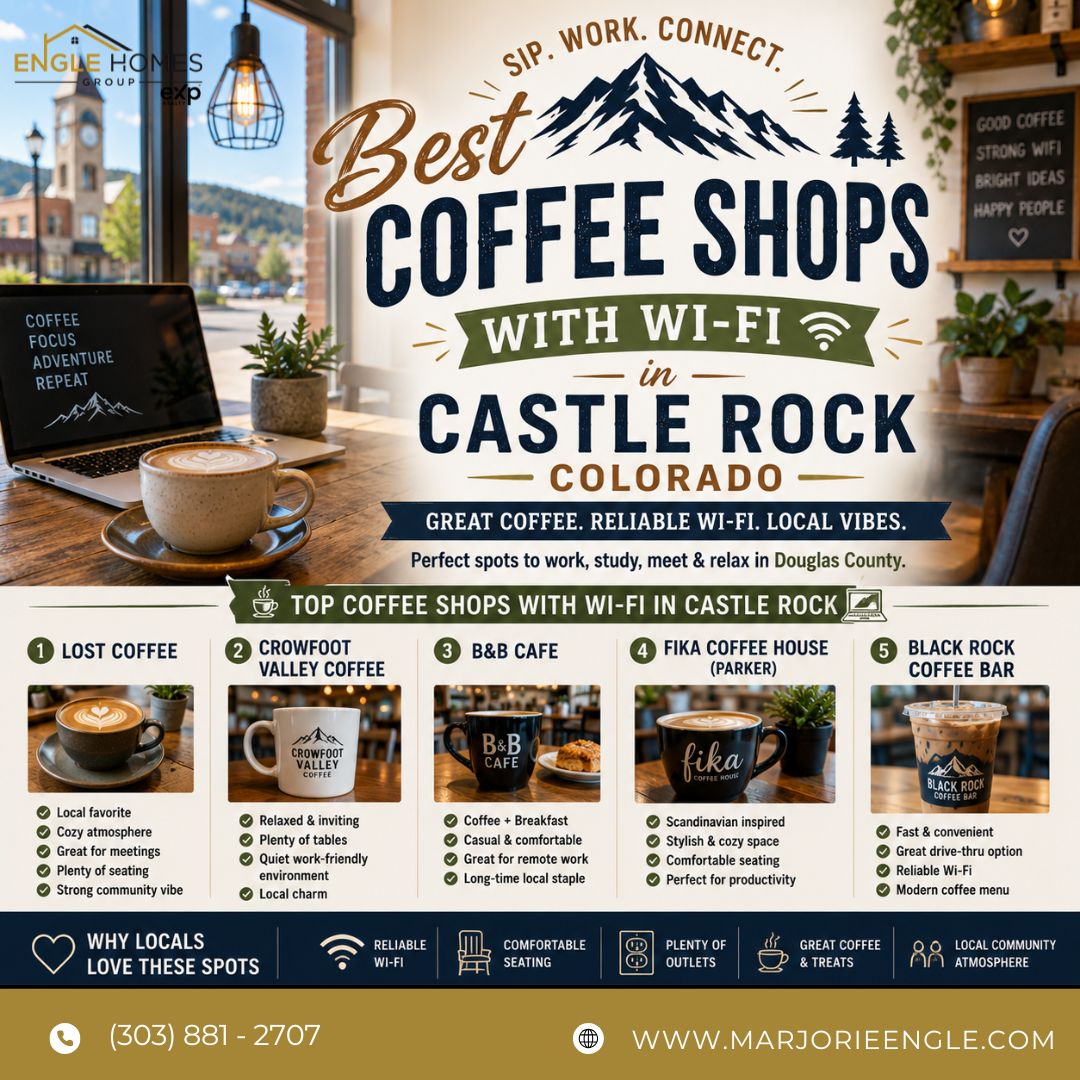 Best Coffee Shops With Wi-Fi in Castle Rock, Colorado header image.