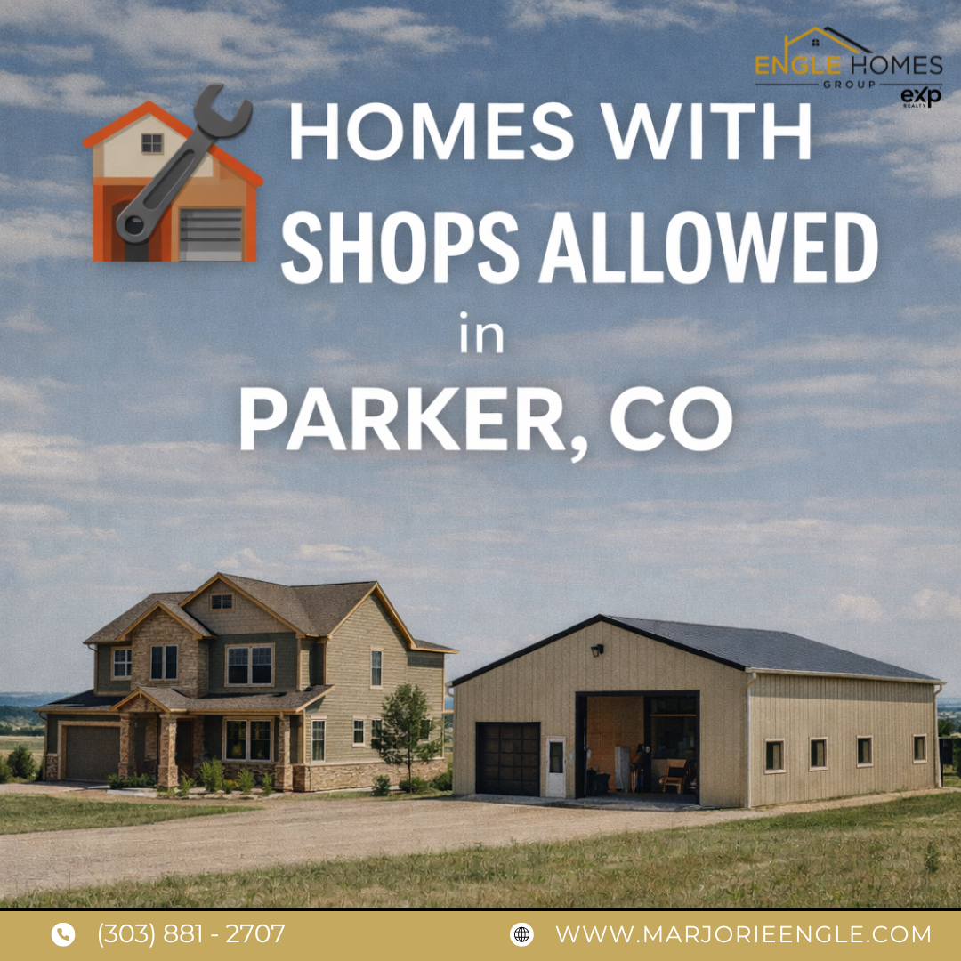 **🔧 Homes with Shops Allowed in Parker, CO header image.