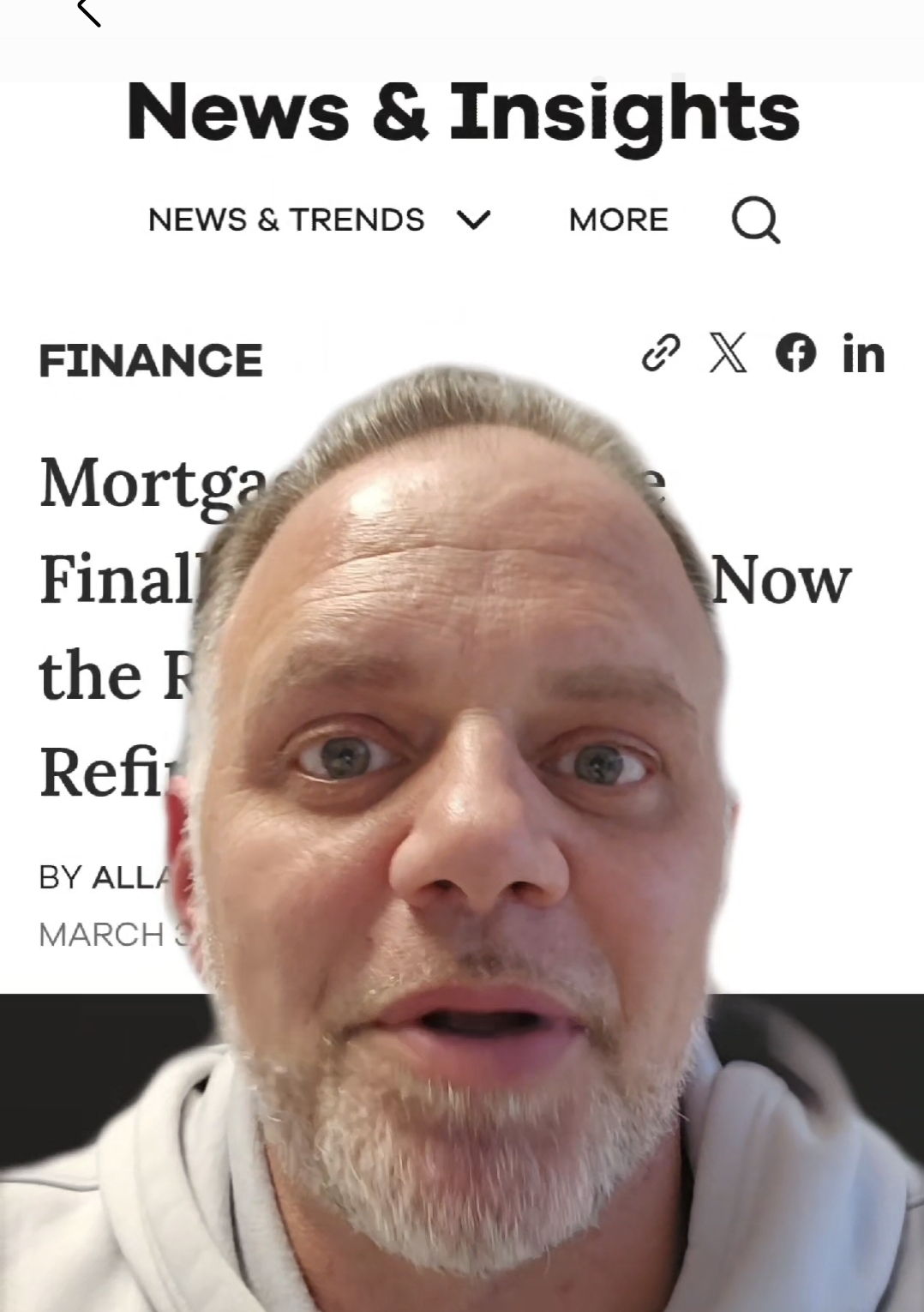 When average mortgage rates trend downward header image.