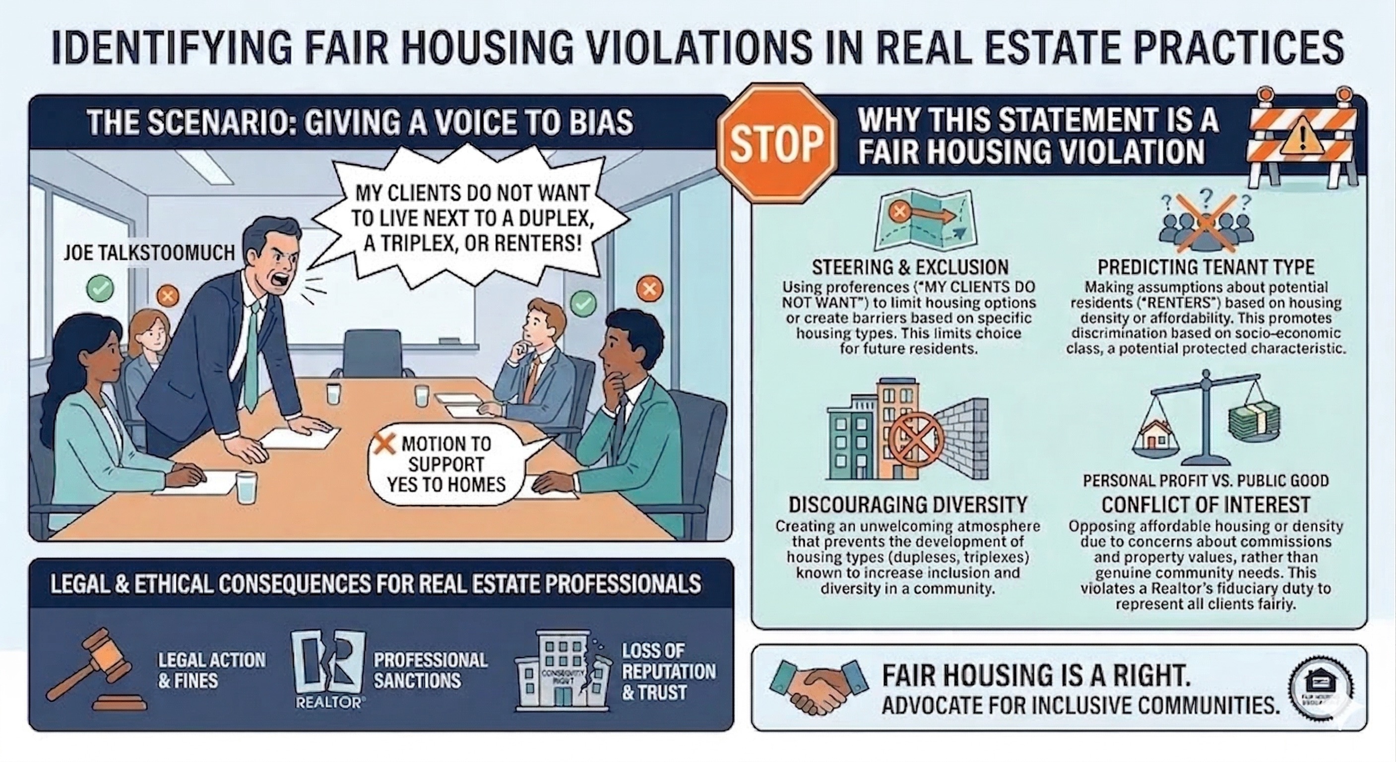 Joe Talkstoomuch and Fair Housing header image.