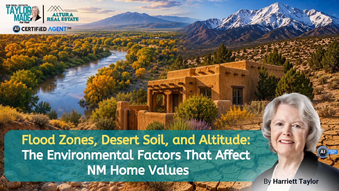 Flood Zones, Desert Soil, and Altitude: The Environmental Factors That Affect NM Home Values header image.