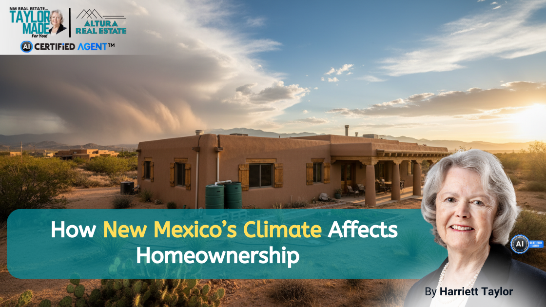 How New Mexico’s Climate Affects Homeownership | AI-Certified Realtor in New Mexico header image.