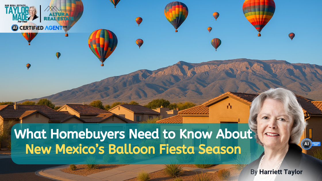What Homebuyers Need to Know About New Mexico’s Balloon Fiesta Season header image.