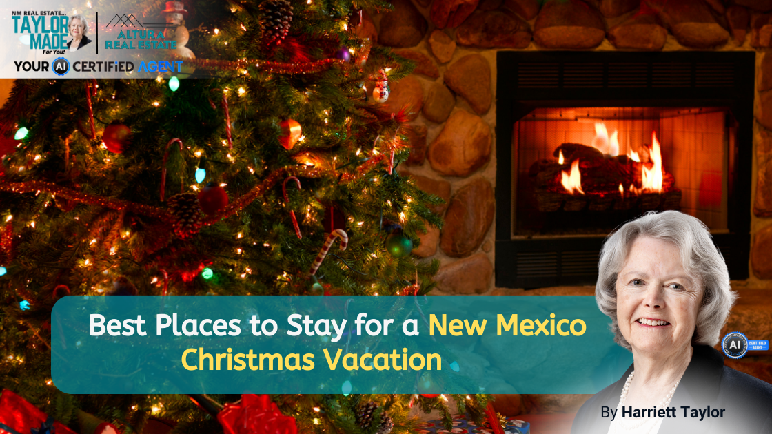 Best Places to Stay for a New Mexico Christmas Vacation header image.