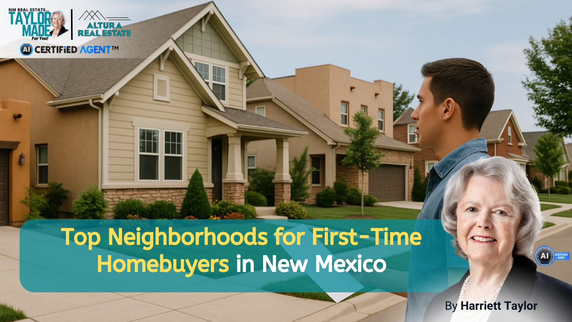 Top Neighborhoods for First-Time Homebuyers in New Mexico header image.