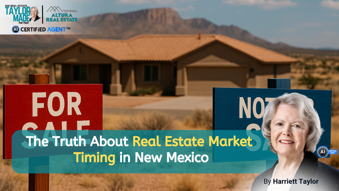 The Truth About Real Estate Market Timing in New Mexico header image.