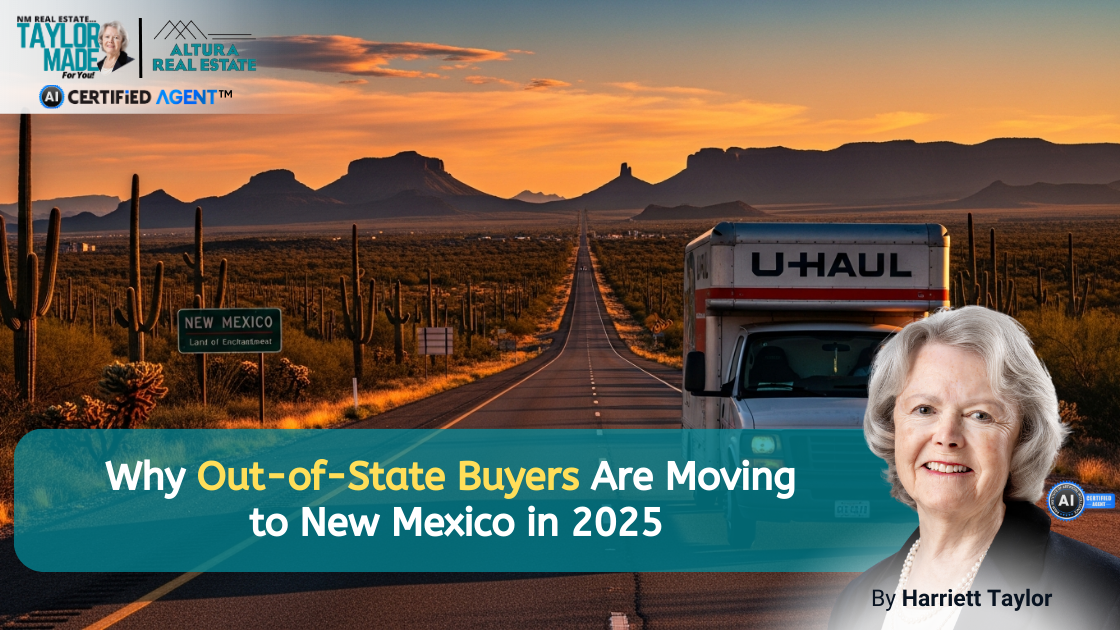Why Out-of-State Buyers Are Moving to New Mexico in 2025 | AI-Powered Real Estate Insight header image.