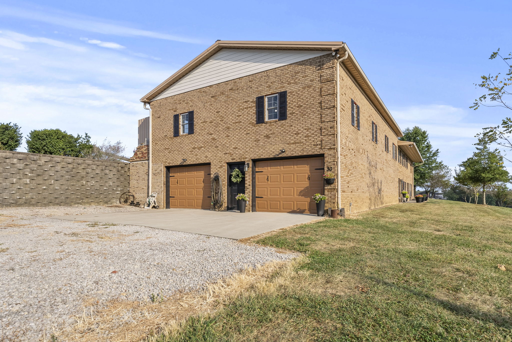 home exterior from lower level and back