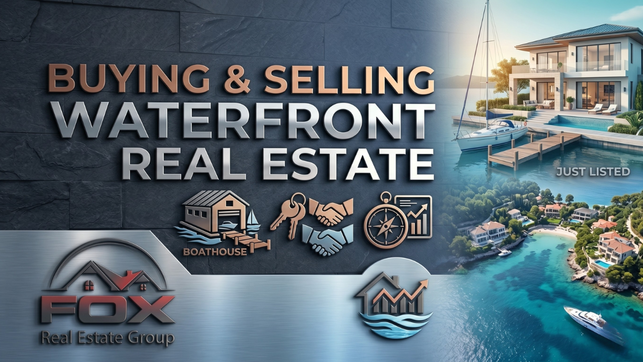 Buying & Selling Waterfront Real Estate header image.