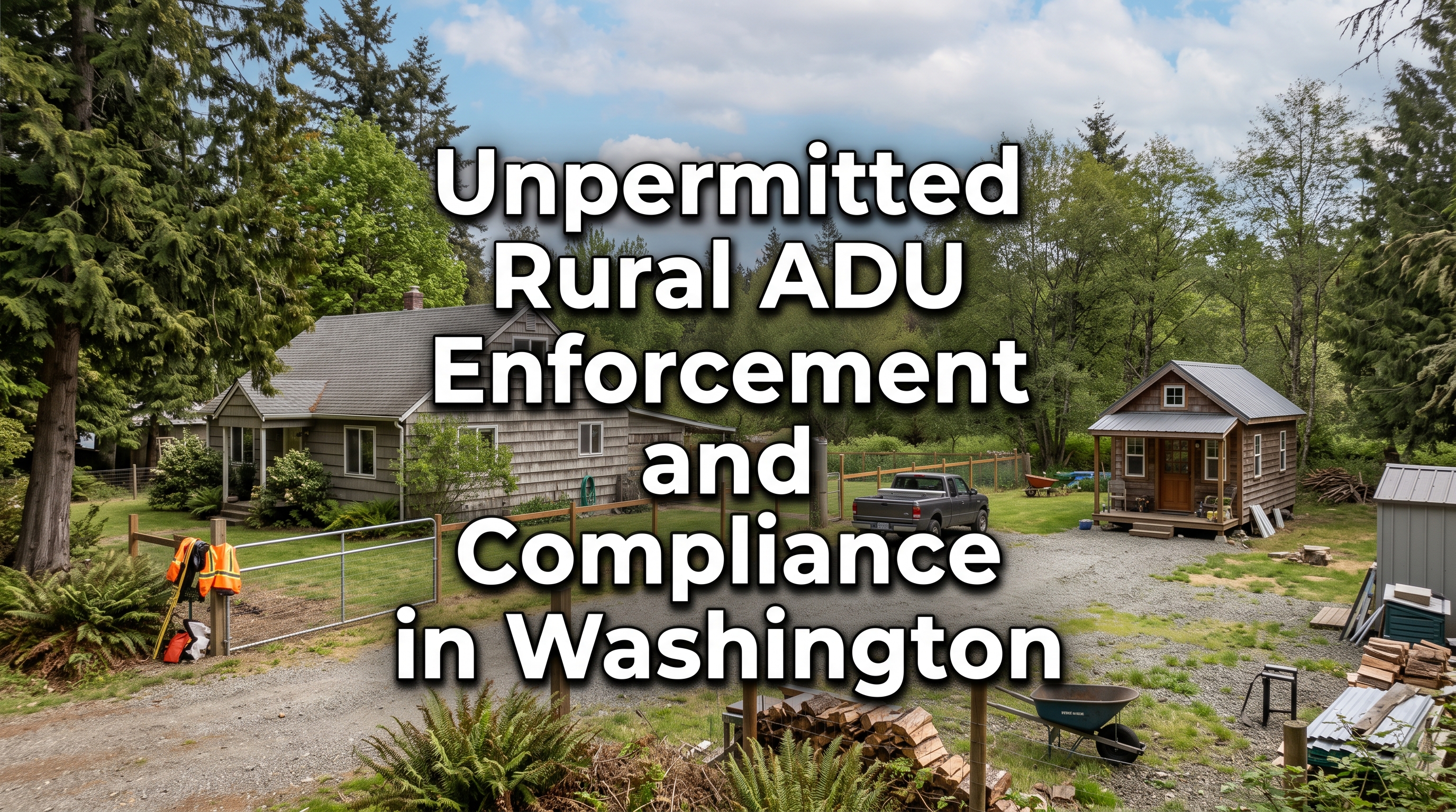 Unpermitted Rural ADU Enforcement and Compliance in Washington header image.