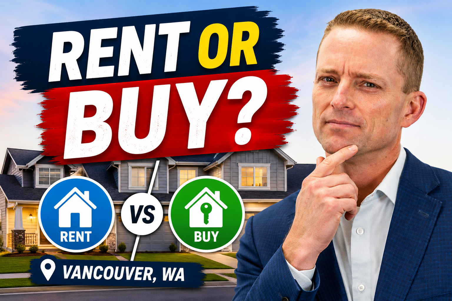 Is it Better to Rent or Buy a Home in Vancouver, Washington Right Now? header image.
