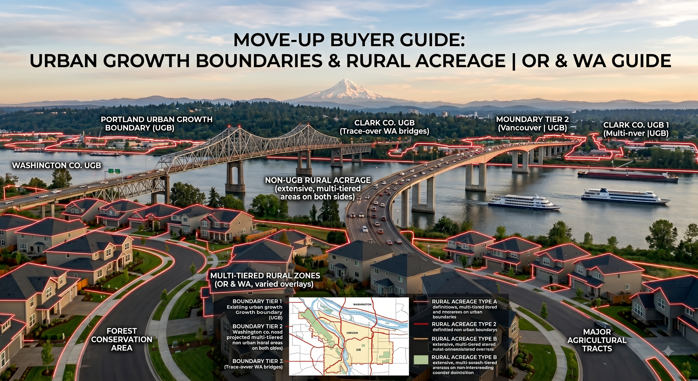 Urban Growth Boundaries & Rural Acreage | OR & WA Guide header image.
