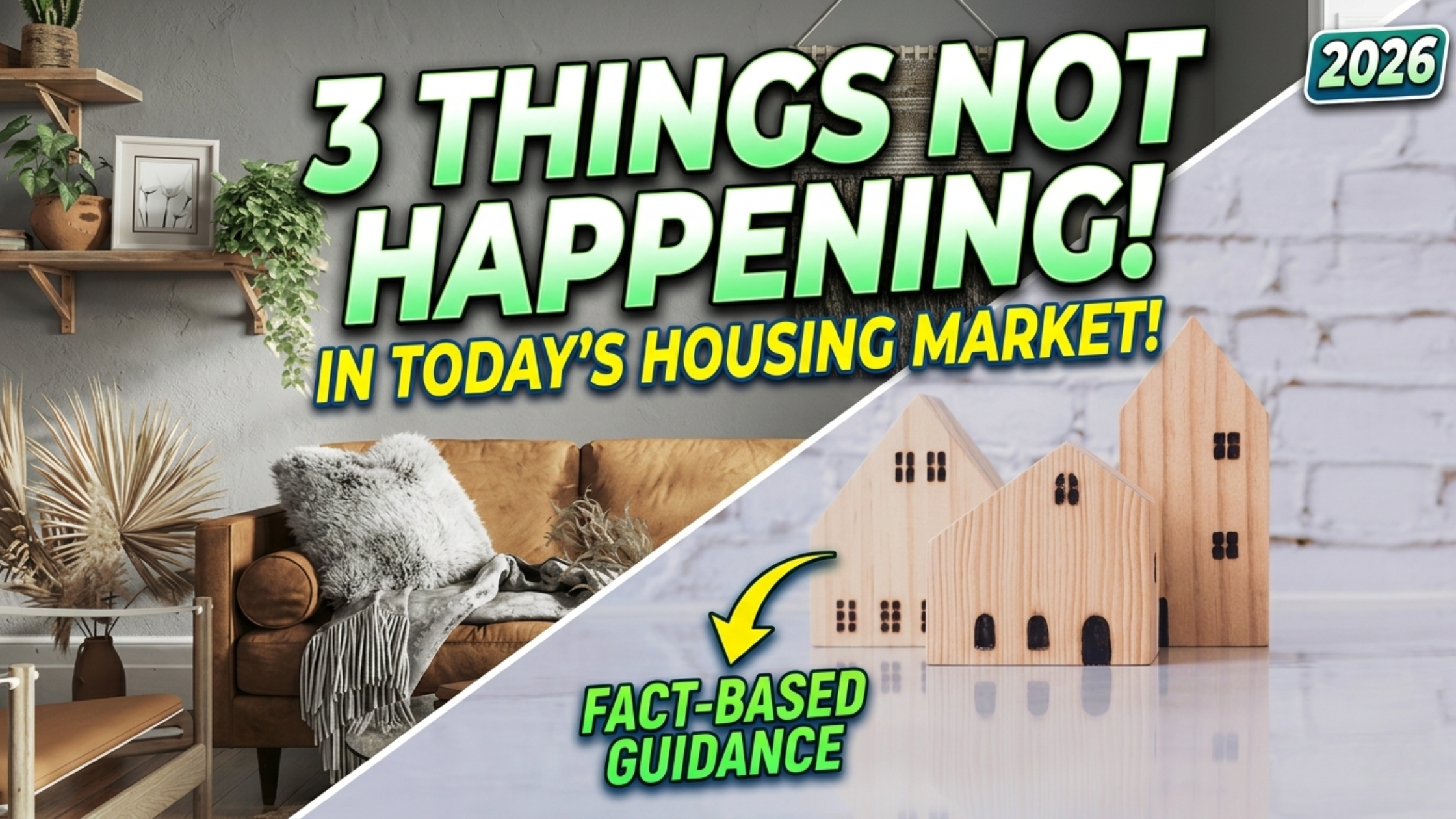 3 Things That Are Not Going To Happen in Today's Housing Market header image.