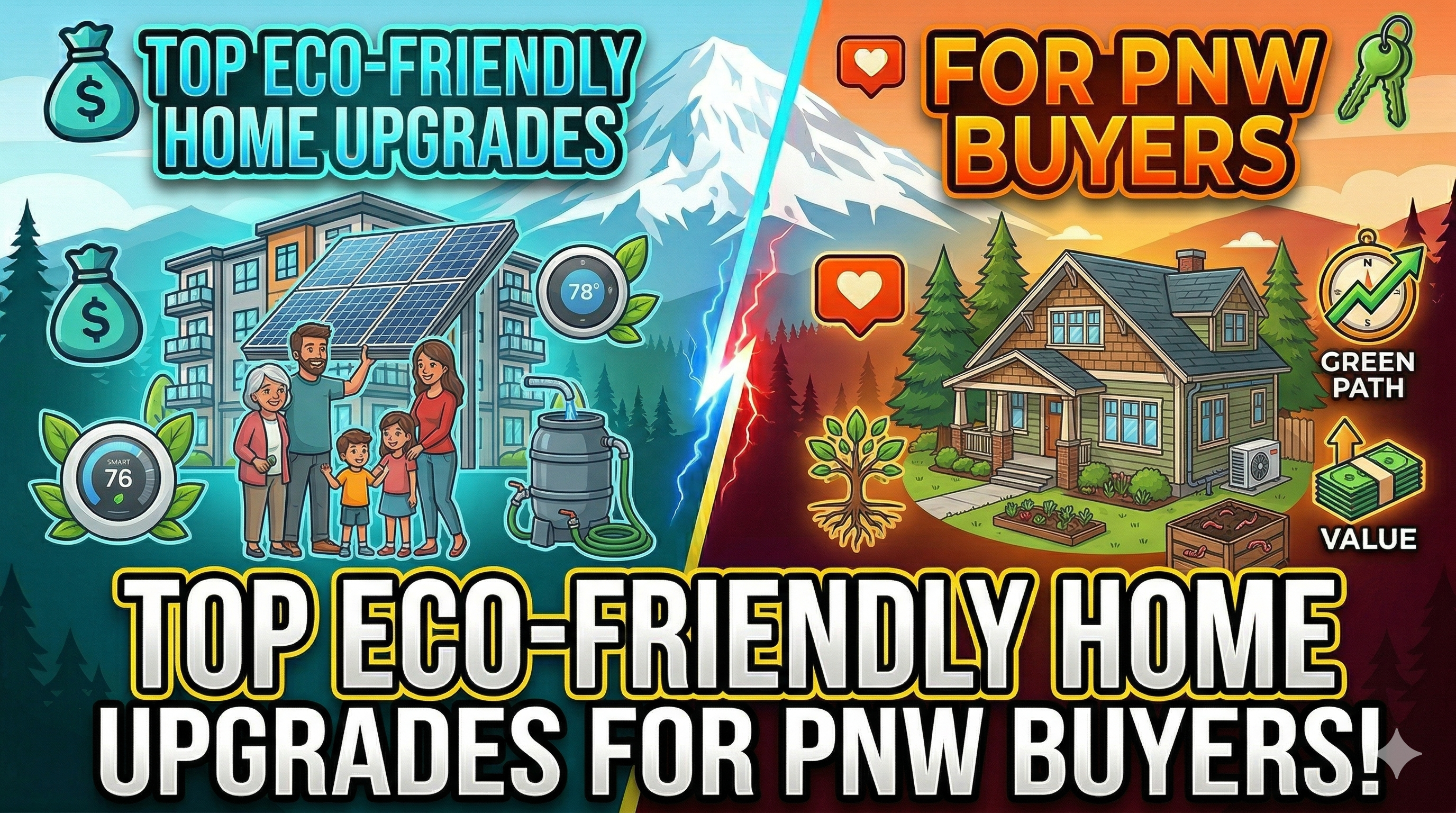 Top Eco-Friendly Home Upgrades for Pacific Northwest Buyers header image.