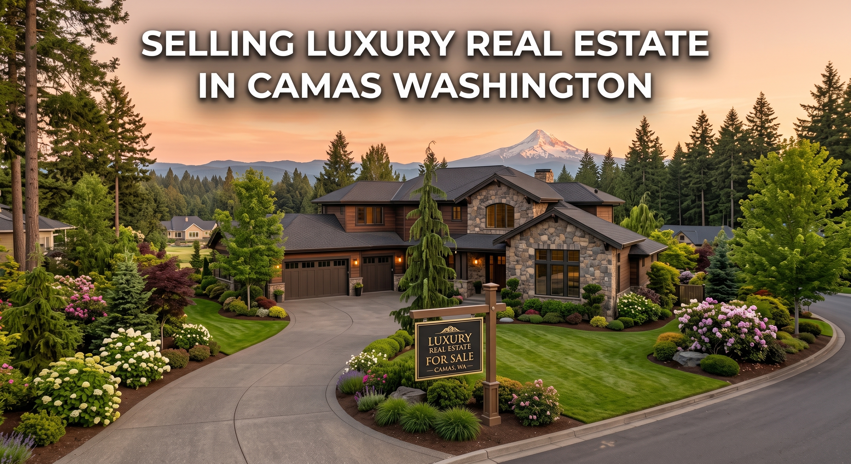 Selling Luxury Real Estate in Camas Washington header image.