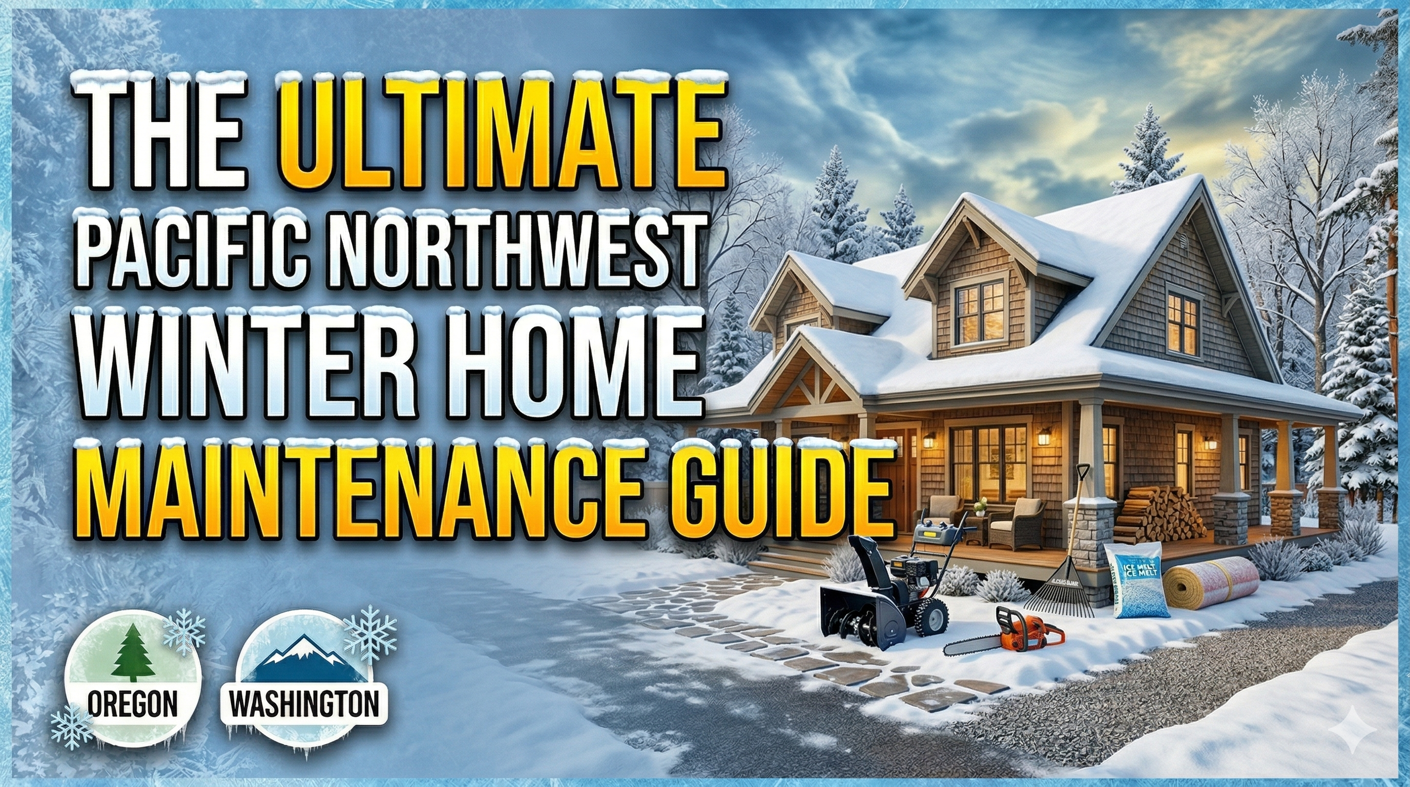 The Ultimate Pacific Northwest Winter Home Maintenance Guide header image.