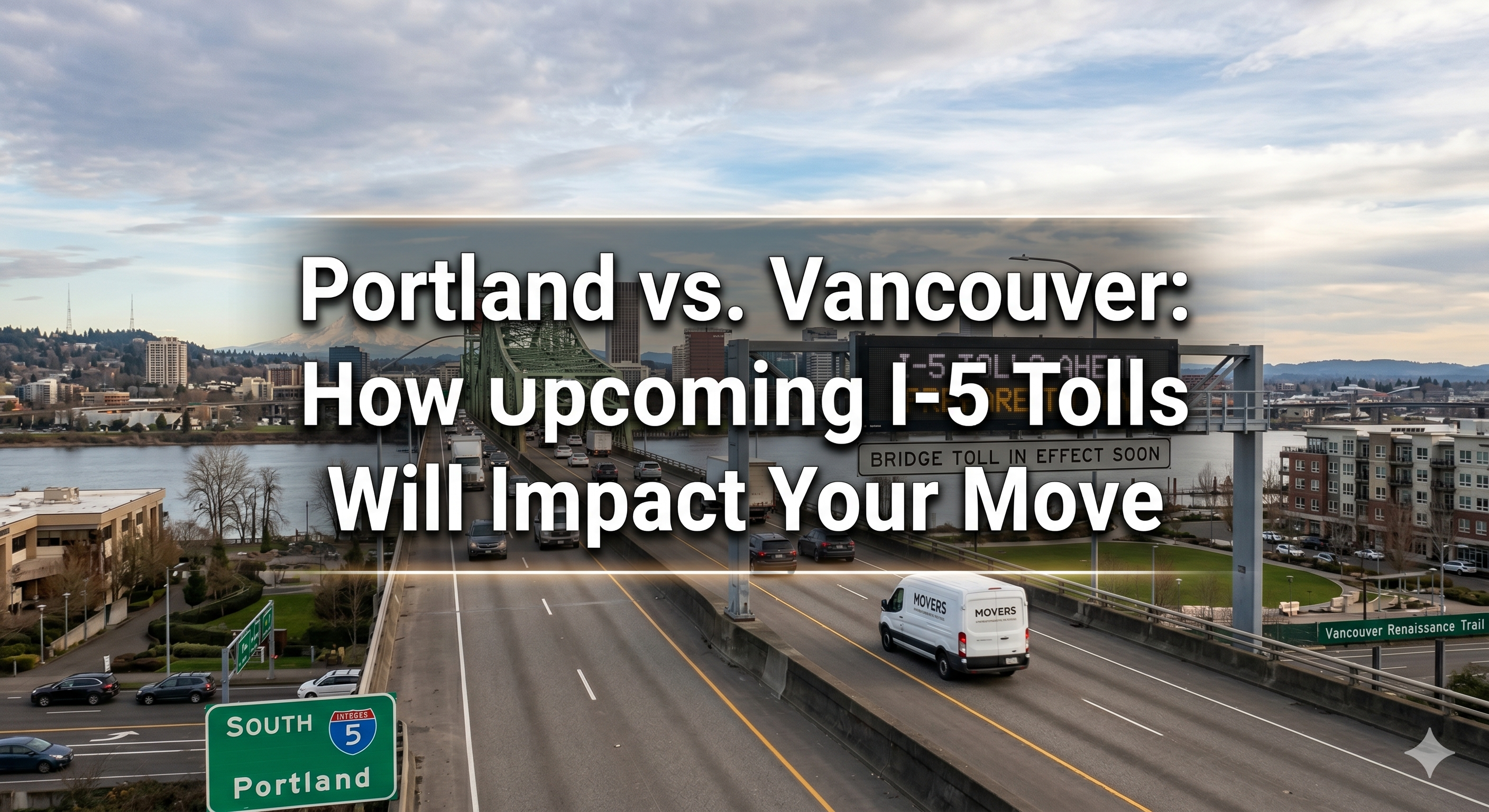 Portland vs. Vancouver: How Upcoming I-5 Tolls Will Impact Your Move header image.