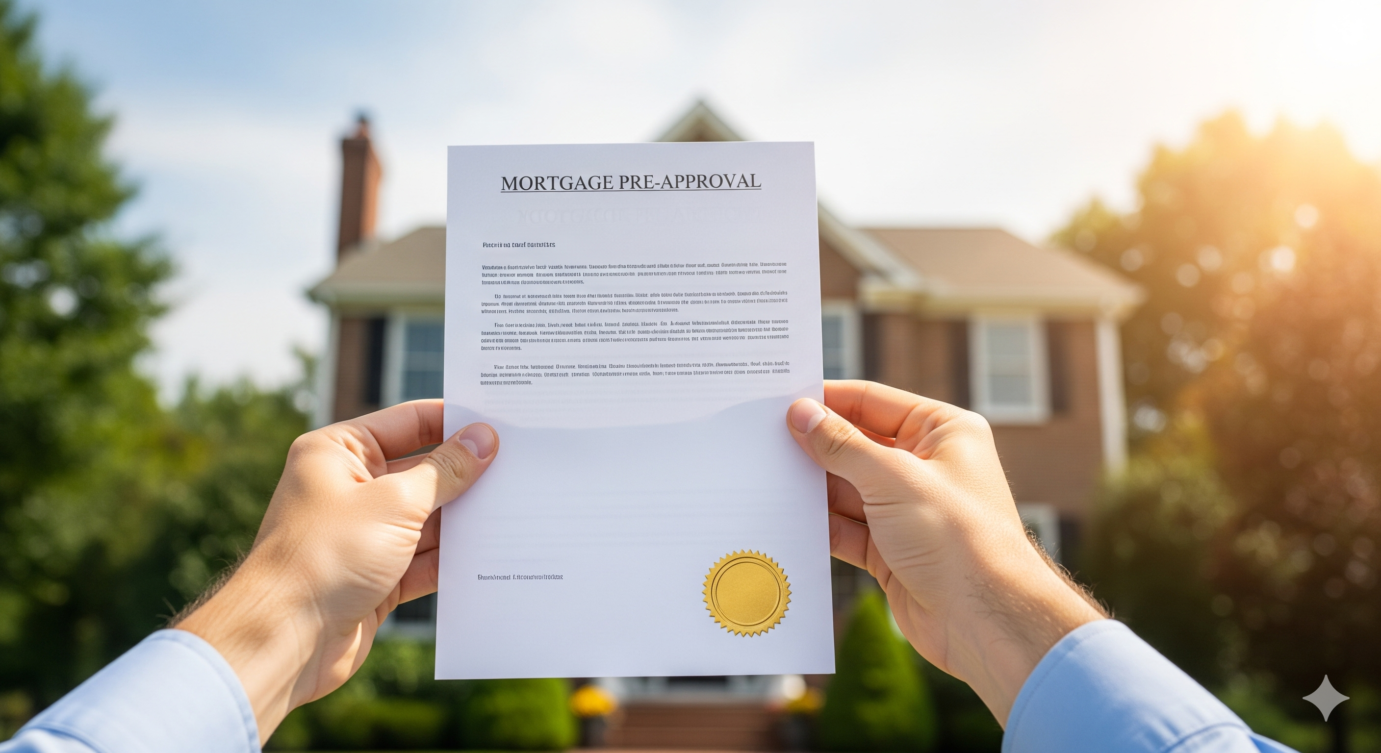 A home buyer holding a mortgage pre-approval letter, which is the key to buying a home in the Hudson Valley, NY.