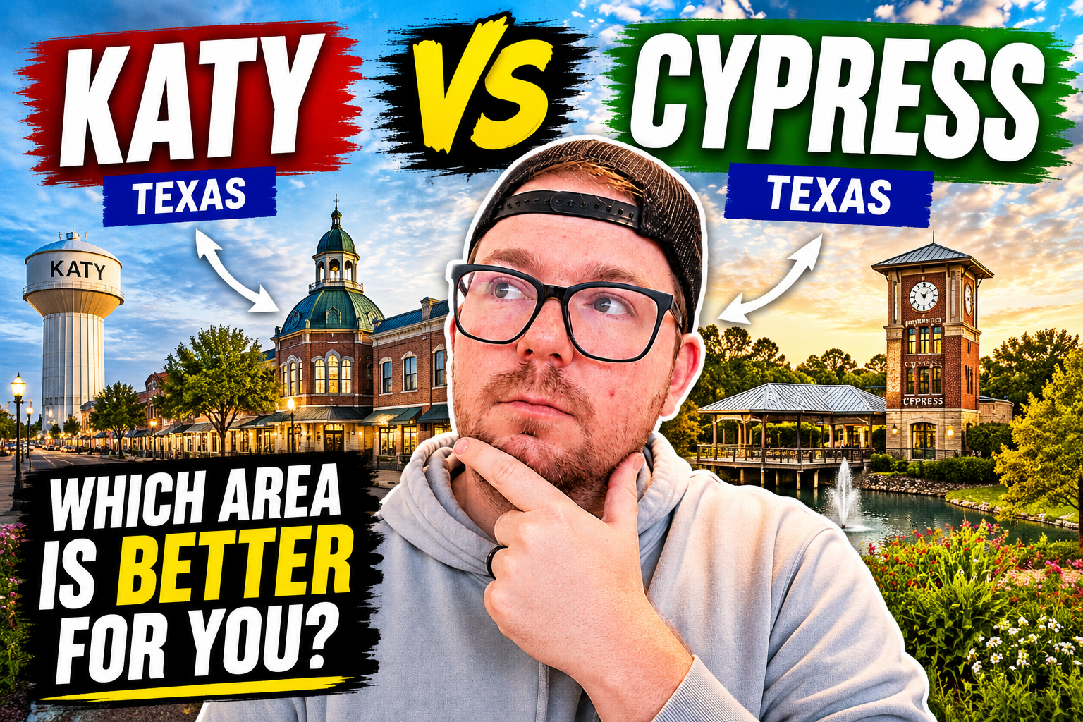Katy vs. Cypress: Which Houston Suburb Is Better? header image.