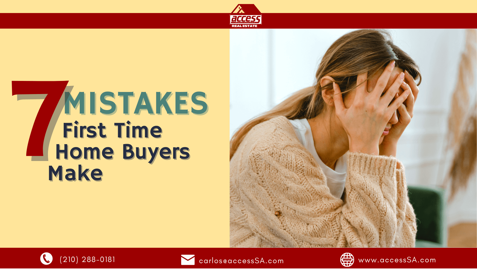 7 Mistakes First Time Home Buyers Make header image.