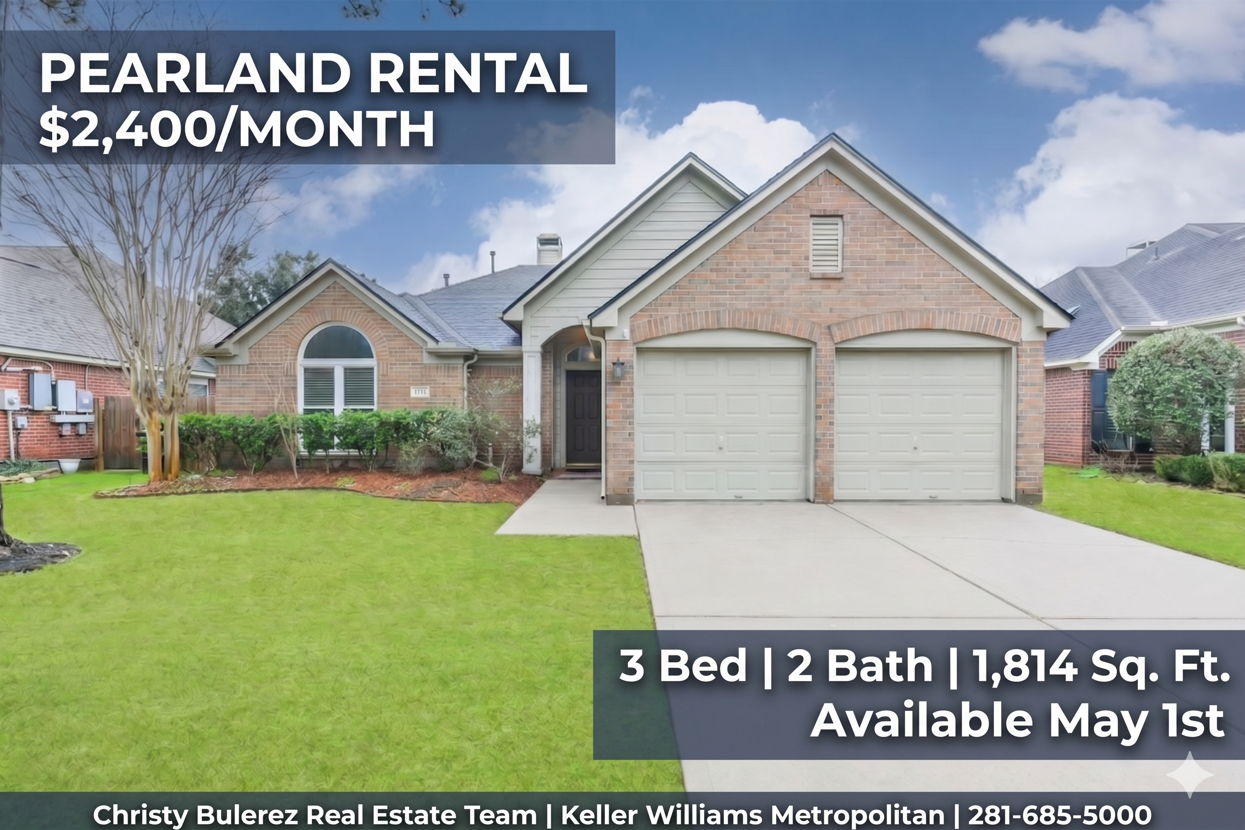 Pearland Rental Spotlight: Updated One-Story Home at 3714 Paigewood Drive header image.