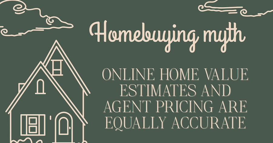 Homebuying Myth: Online Home Value Estimates and Agent Pricing Are Equally Accurate header image.
