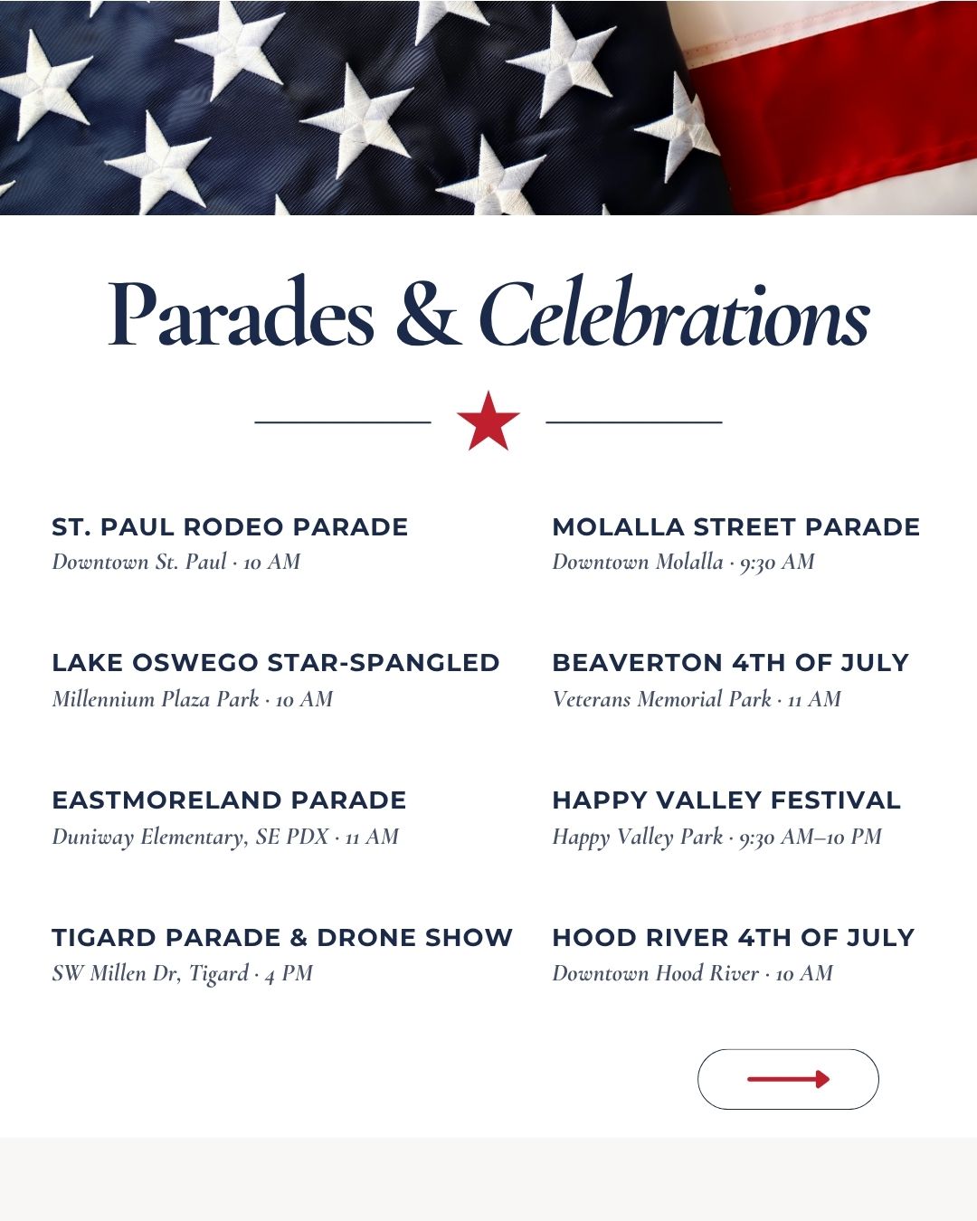 Celebrate the 4th of July Around Portland! header image.