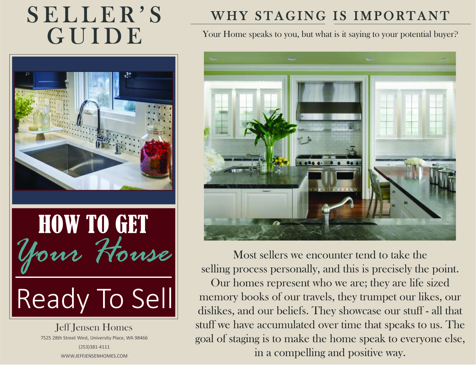 Jeff Jensen Homes - Seller's Guide header image.