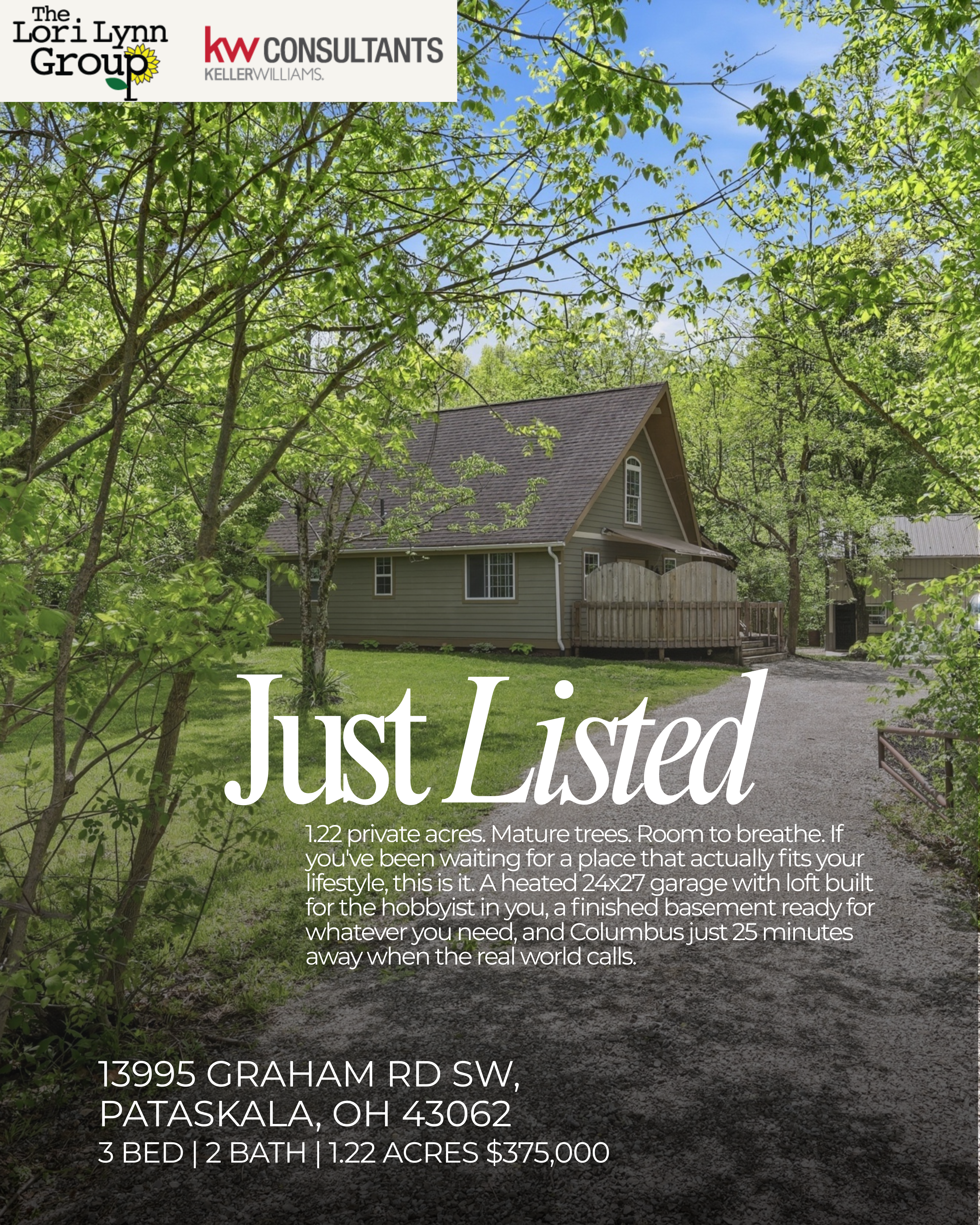 Just Listed 13995 Graham Rd SW Pataskala Ohio 43062 ranch home on 1.22 acres in Licking County house for sale