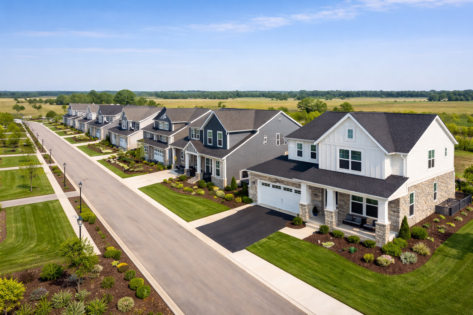 New construction homes being built in Plain City Ohio community Central Ohio 2026