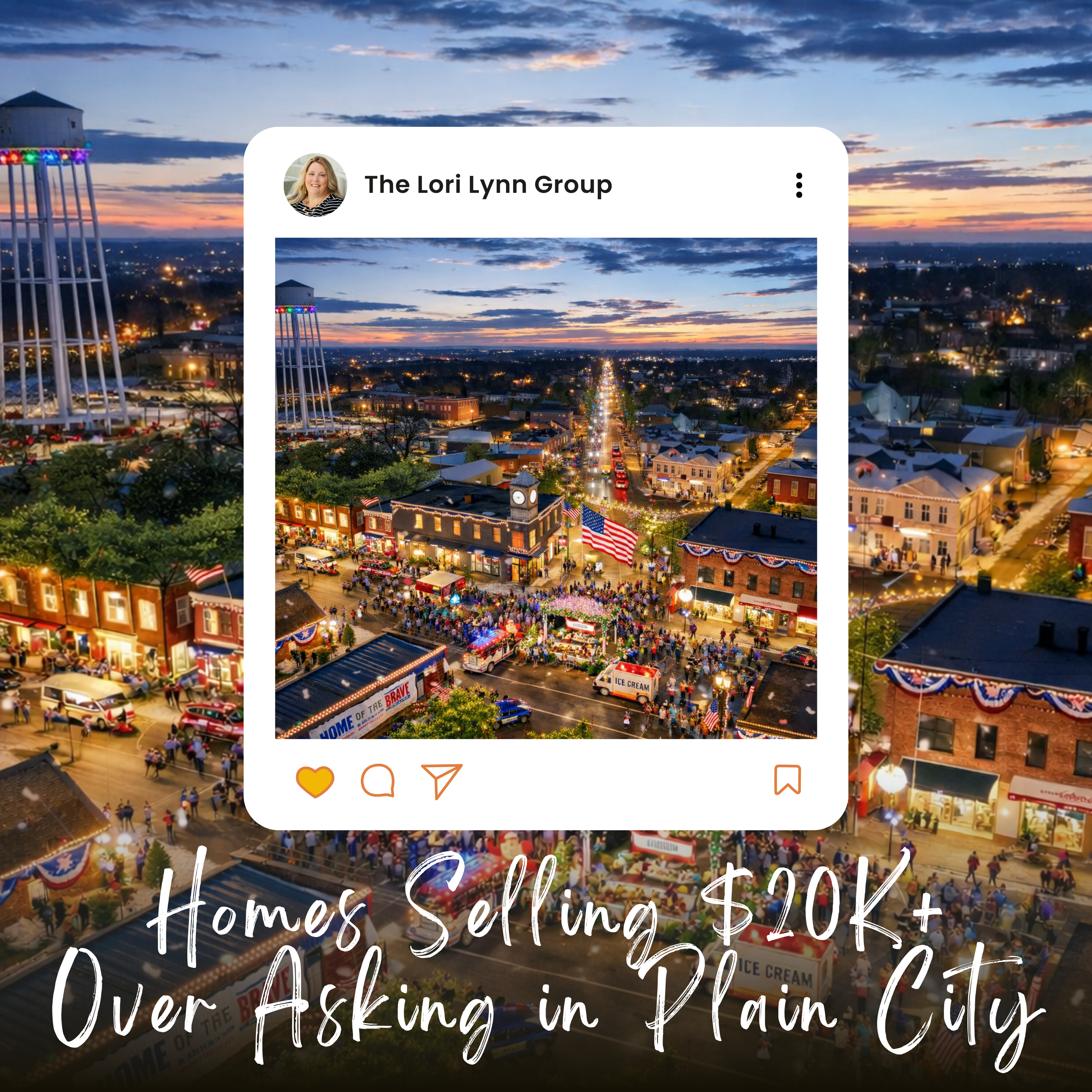 Historic downtown Main Street in Plain City, Ohio, 43064 architecture